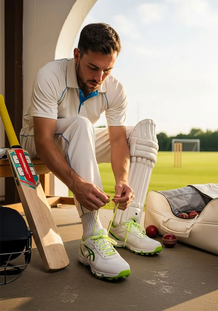 Sport imagery: cricket shoes